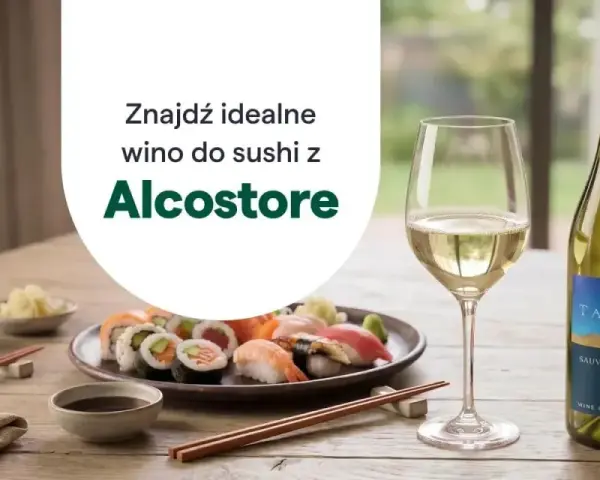 Idealne wino do sushi? Zobacz propozycję od Alcostore – butelka Sauvignon Blanc Tahuna czeka na Ciebie.