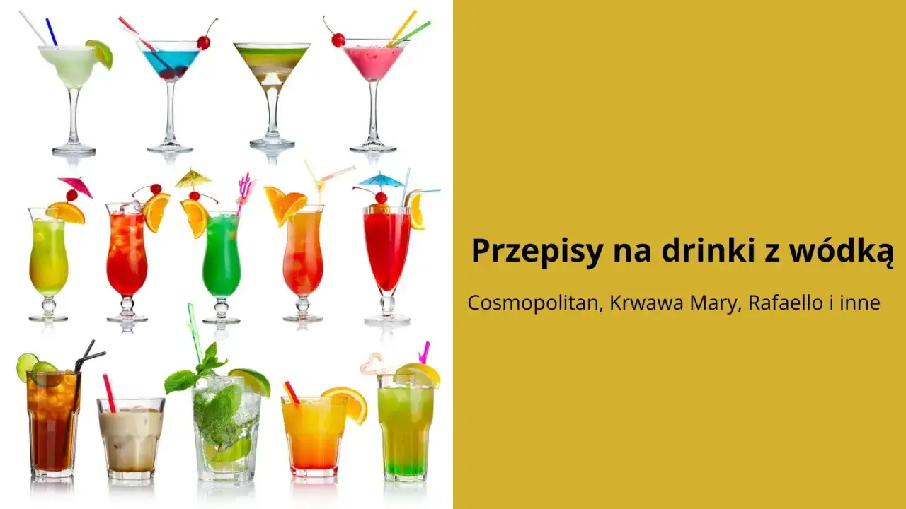 Kolorowe drinki z wódką, takie jak Cosmopolitan i Krwawa Mary, gotowe do podania.